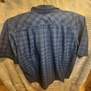 Orvis Men's Blue Plaid Tech/Performance Short-Sleeve Shirt size XL